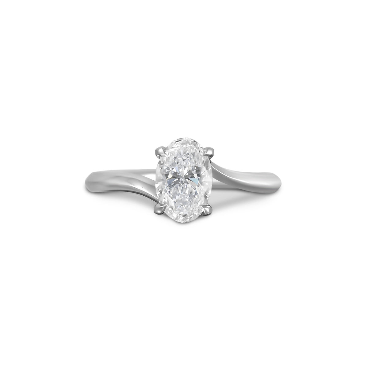 TWIST SOLITAIRE OVAL-CUT