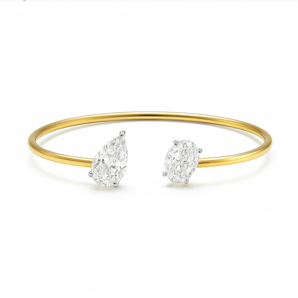 TOI ET MOI BANGLE (PEAR AND OVAL) - London Rocks Jewellery - Rings