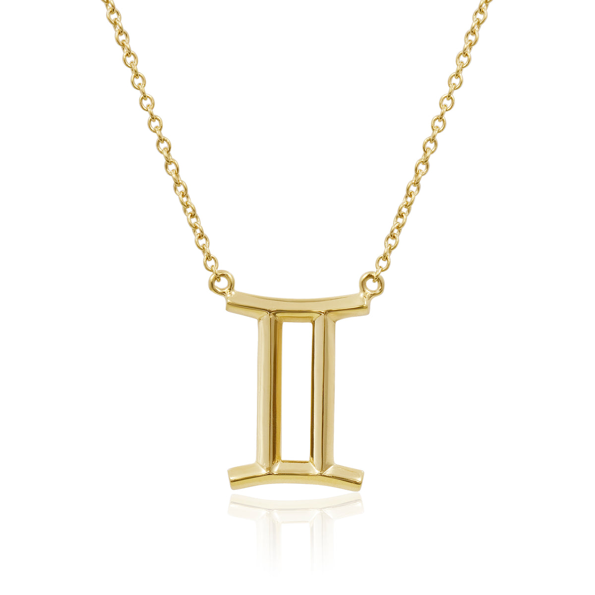 Gemini Gold Zodiac Pendant - London Rocks Jewellery - Necklaces