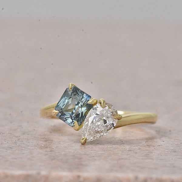 BESPOKE TEAL SAPPHIRE - London Rocks Jewellery