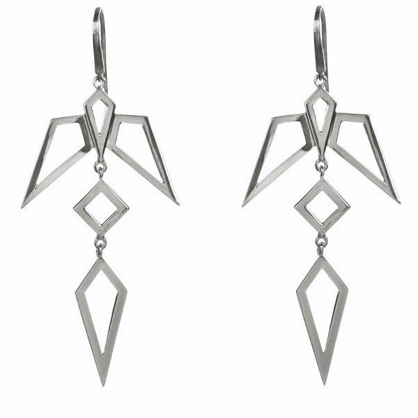 Silver Condor Earrings-Earrings-London Rocks Jewellery