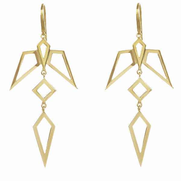 Gold Condor Earrings - London Rocks Jewellery