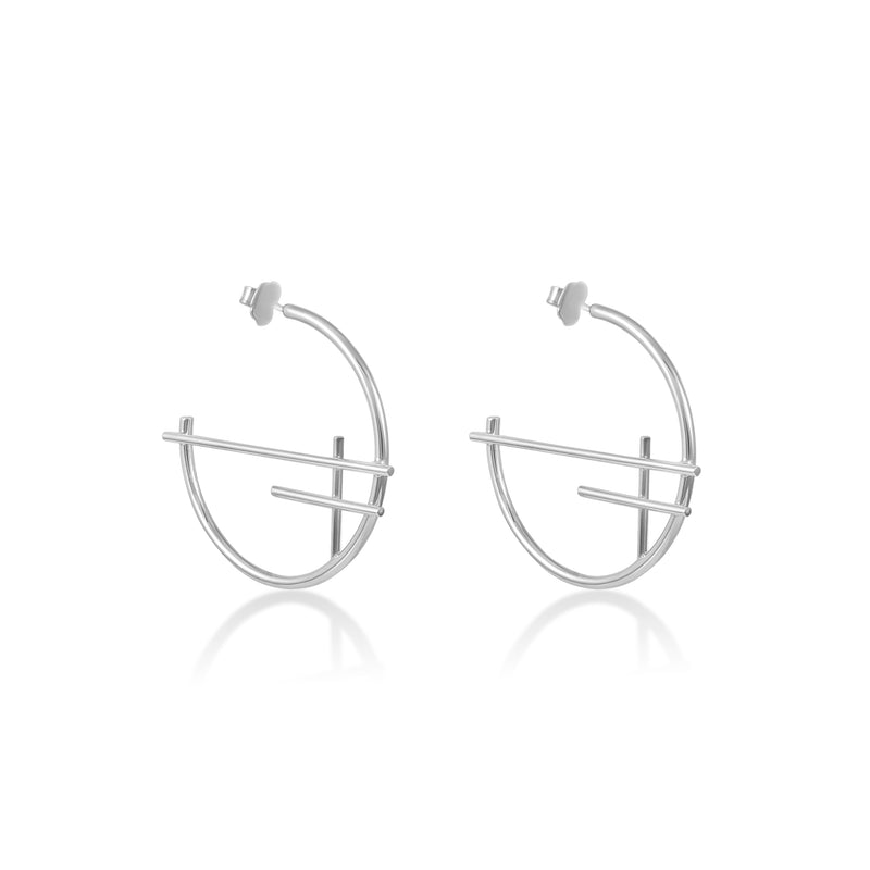 BAMBOO HOOPS BY KARL KARTER - London Rocks Jewellery - Earrings