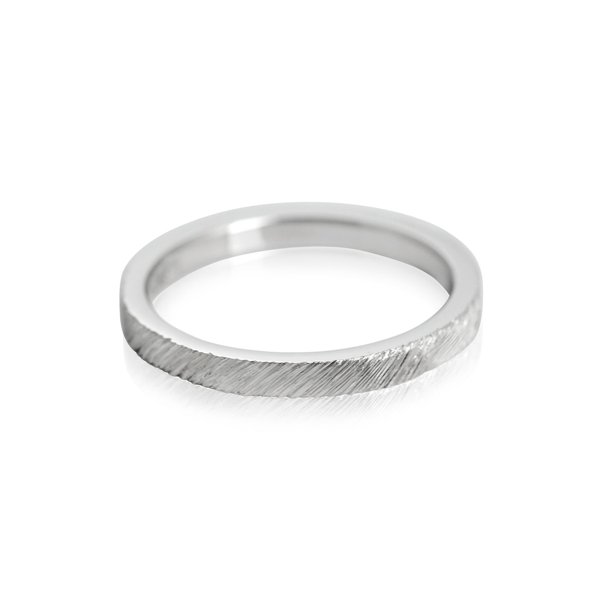 Diagonal Barked - London Rocks Jewellery - Rings