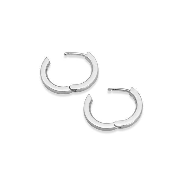 Petite Hoops in 9ct White Gold - London Rocks Jewellery - Earrings
