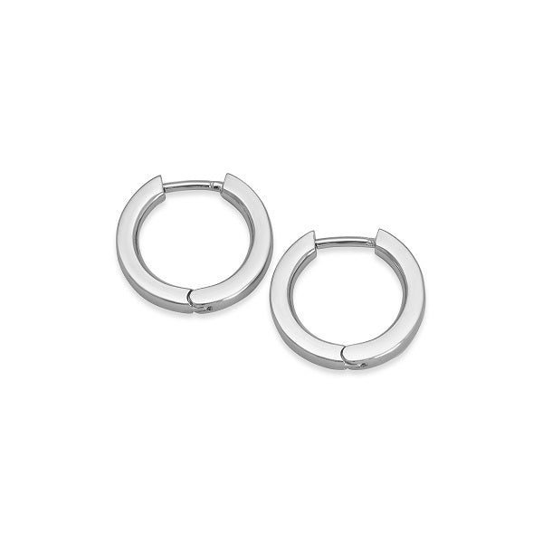 Petite Hoops in 9ct White Gold - London Rocks Jewellery - Earrings