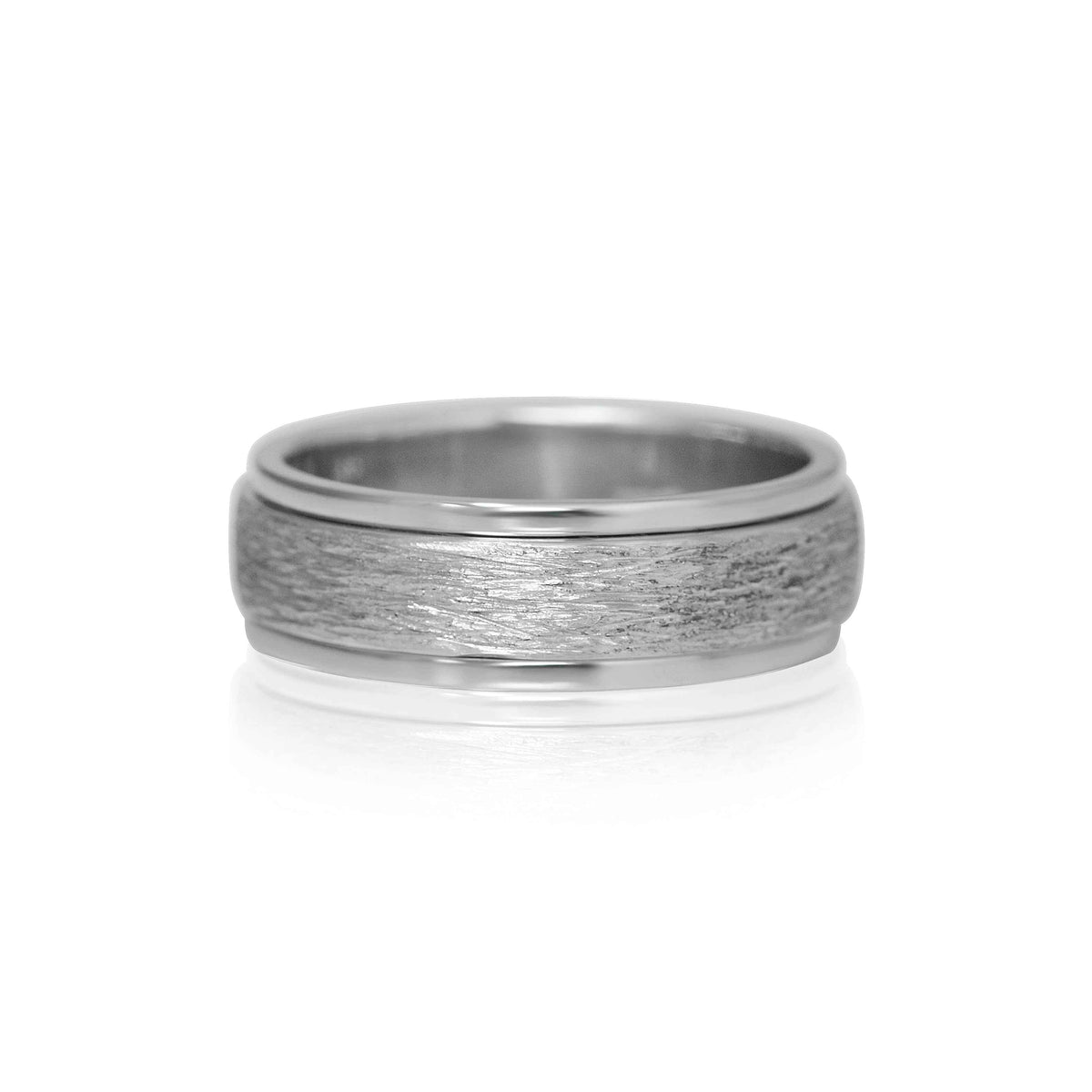 Barked Contrast ring (custom) - London Rocks Jewellery