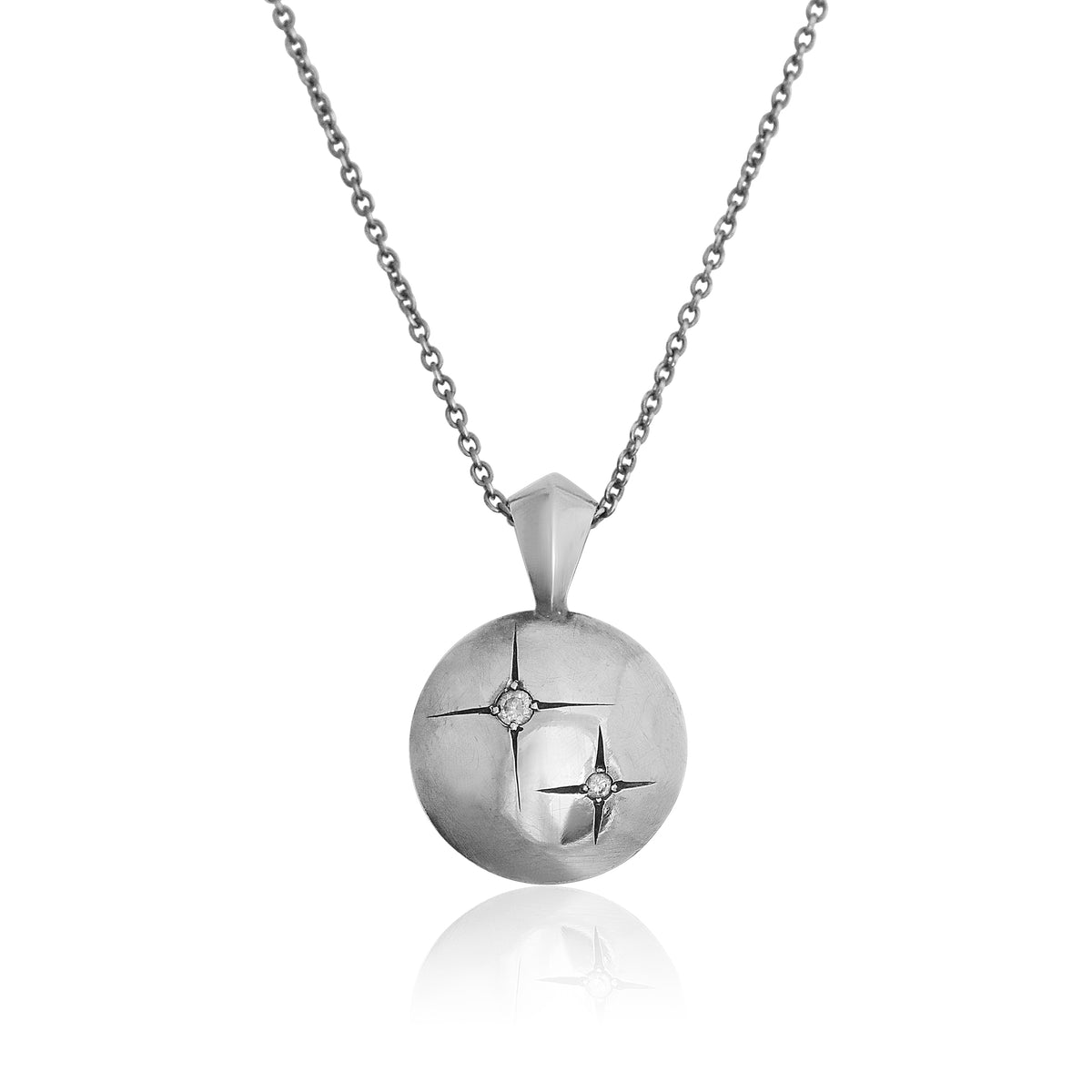 INTERSTELLAR TWIN DIAMOND PENDANT - London Rocks Jewellery -