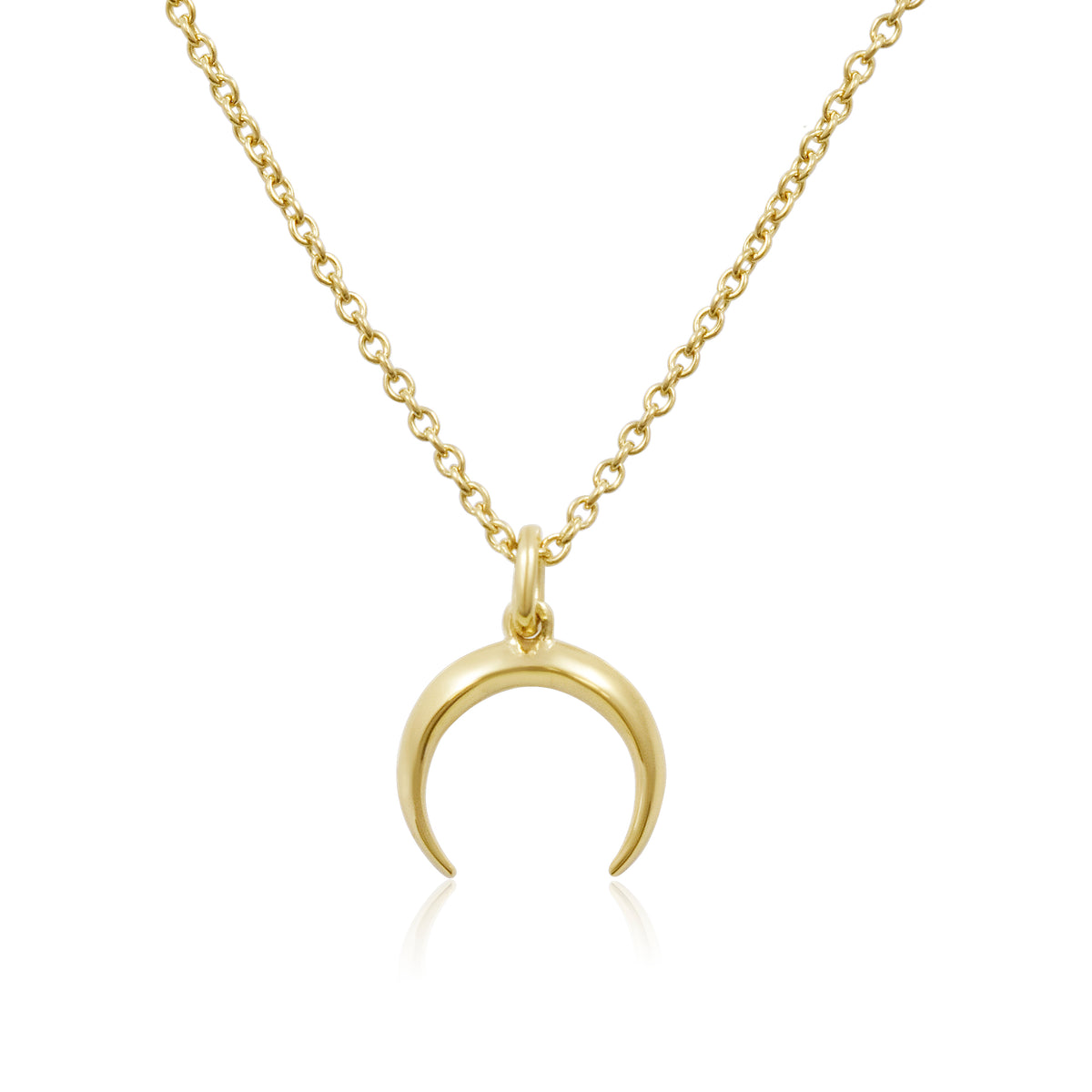 Small Moon Gold Pendant - London Rocks Jewellery - Necklaces