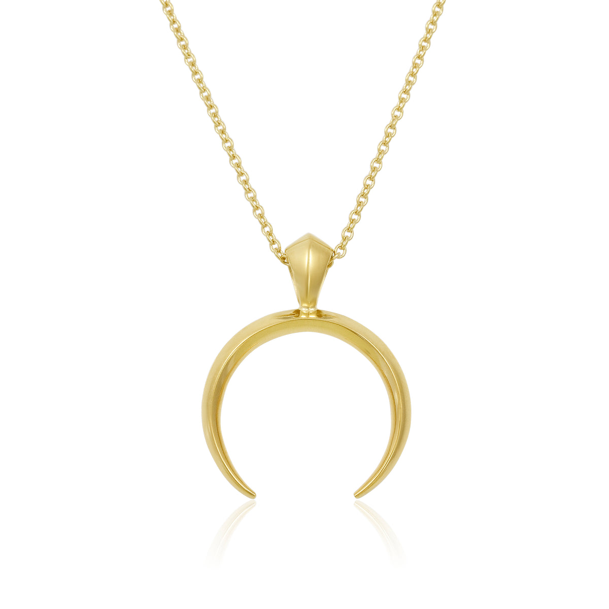 Large Crescent Moon Pendant - London Rocks Jewellery - Necklaces