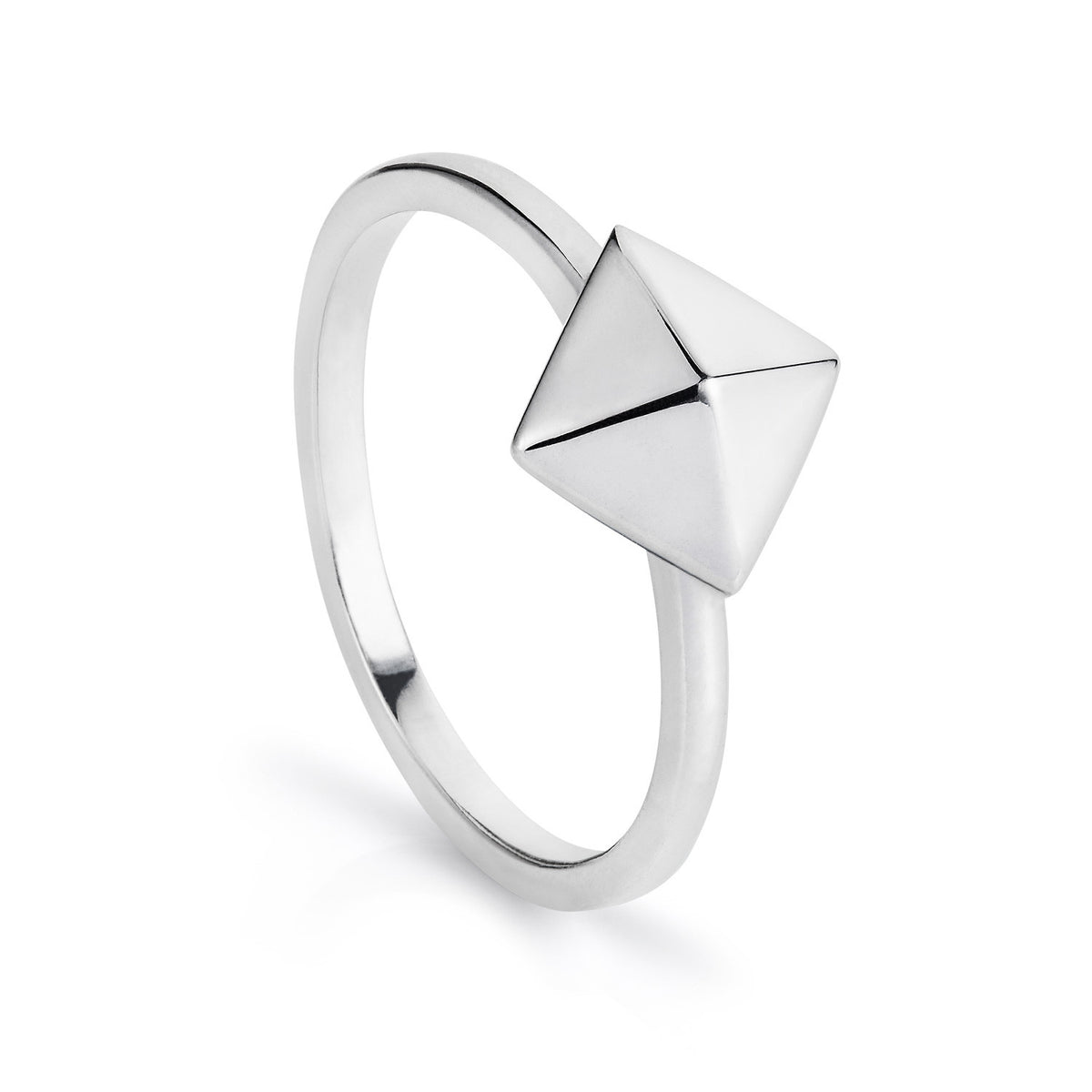 Silver Pyramid Ring-Rings-London Rocks Jewellery