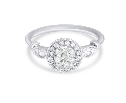 Vintage Halo Diamond Ring
