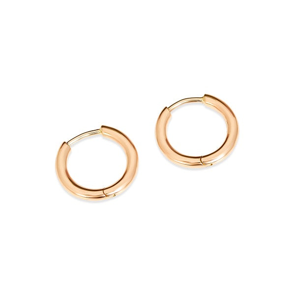 Petite Hoops in 9ct Rose Gold - London Rocks Jewellery - Earrings