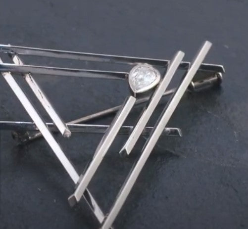 Watch us create a 1ct Pear Diamond Brooch - London Rocks Jewellery
