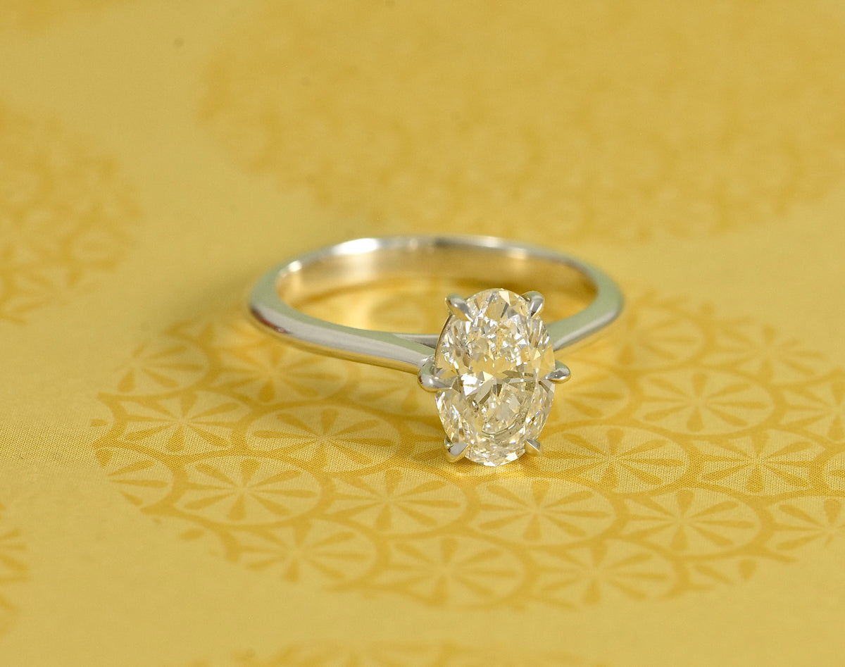 Oval Cut Solitaire Engagement Rings