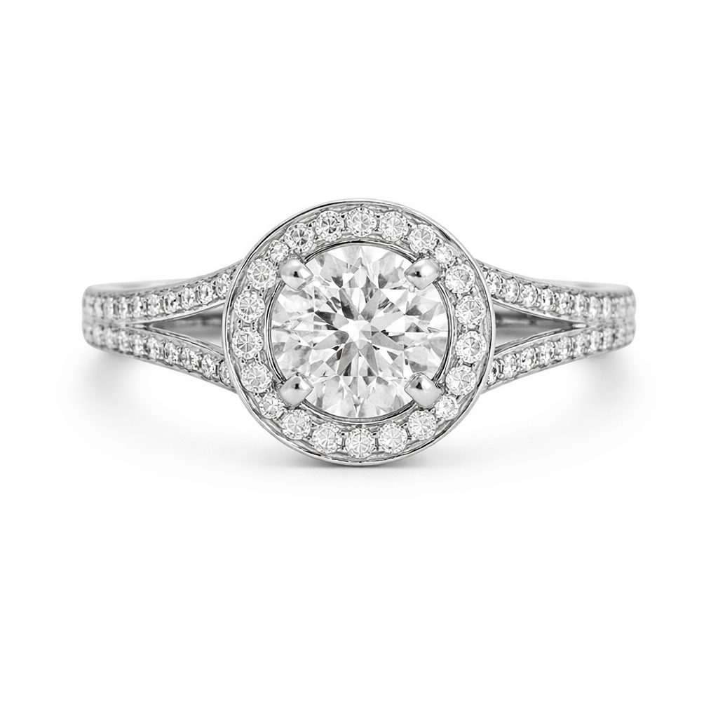 SOHO Diamond Halo Engagement Ring - London Rocks Jewellery