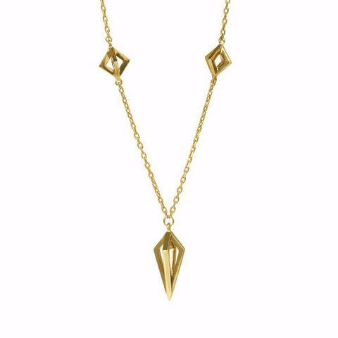 Gold Asaya Necklace-Necklaces-London Rocks Jewellery