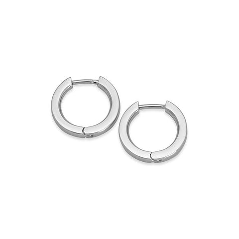 Petite Hoops in 9ct White Gold