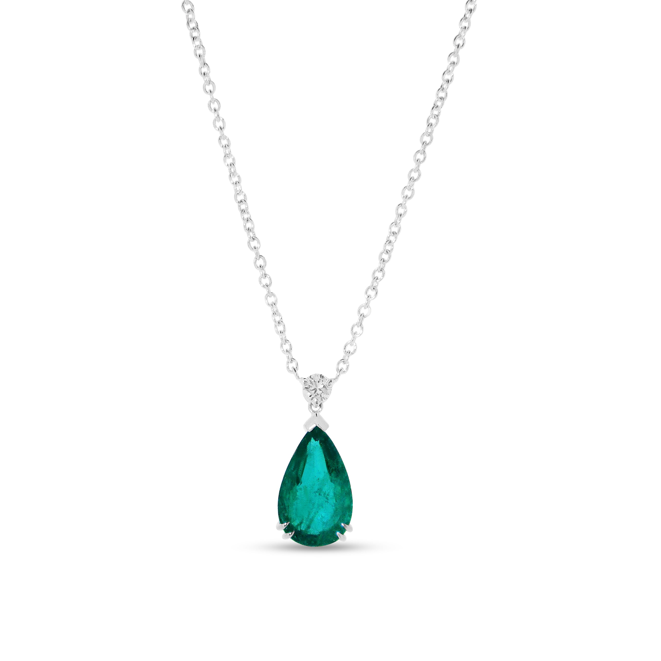 Pear Drop Emerald Pendant