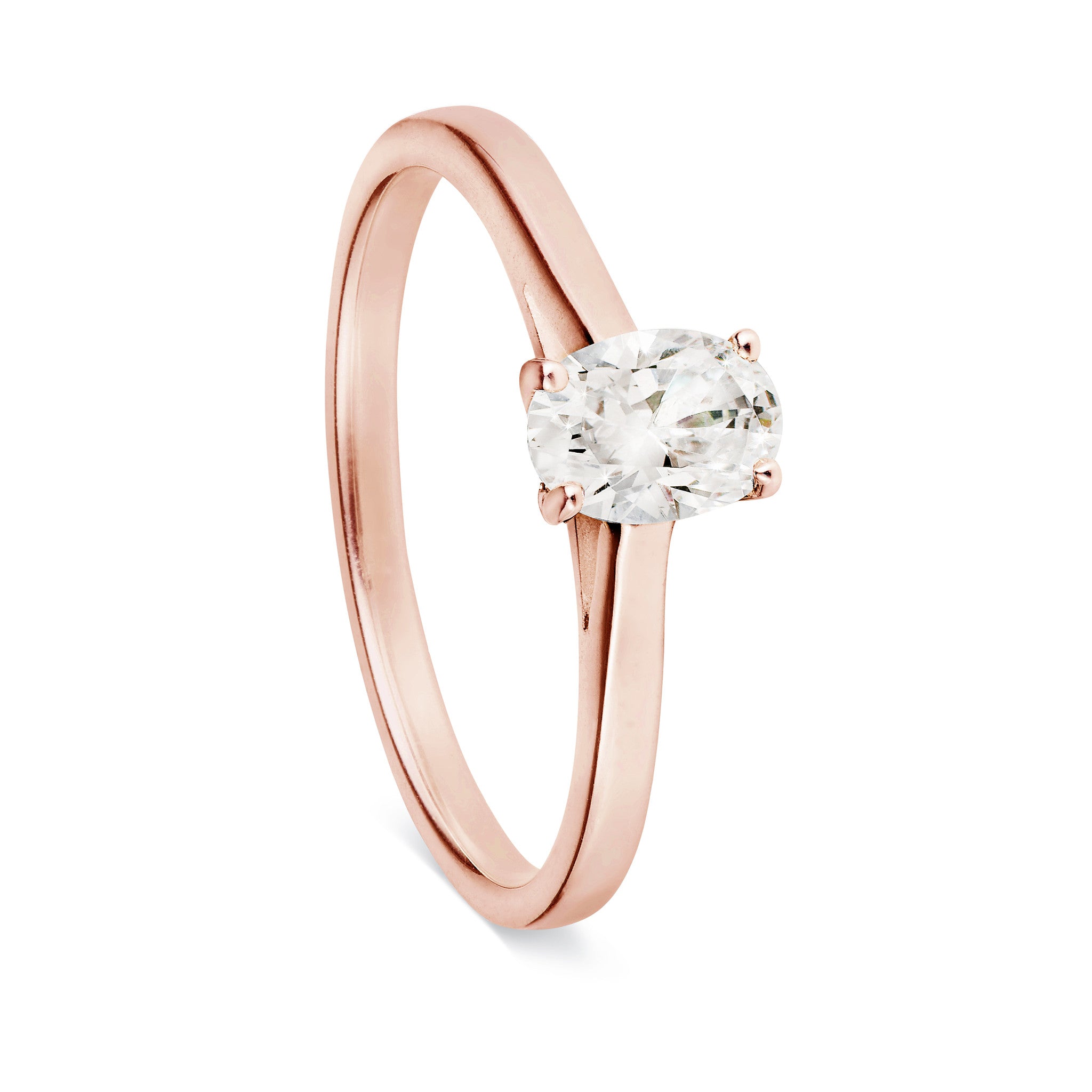 Oval Cut Solitaire Ring-Rings-London Rocks Jewellery