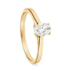 Oval Cut Solitaire Ring-Rings-London Rocks Jewellery