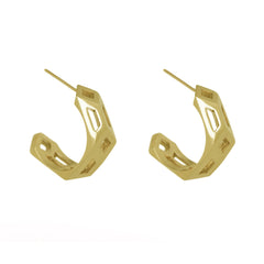 Gold Metric Hoops-Earrings-London Rocks Jewellery