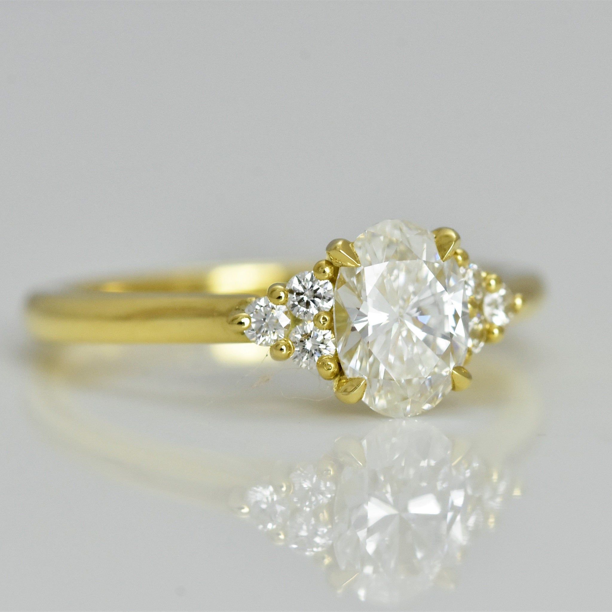 HRPSD494 Princess Channel Shoulder Ring | Shining Diamonds®